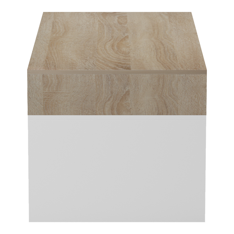Τραπέζι σαλονιού Consa pakoworld sonoma - λευκό 120x60x53.6εκ
