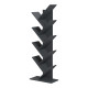 Βιβλιοθήκη Fyllo pakoworld ανθρακί 50x25x141.5εκ