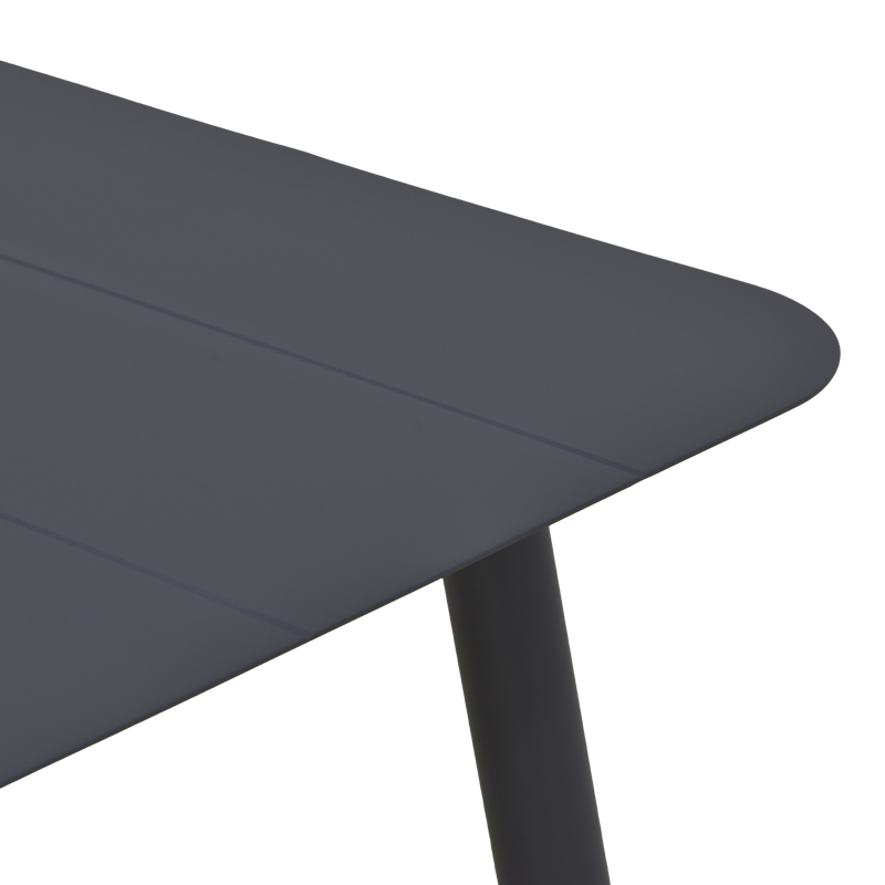 Τραπέζι Vista pakoworld αλουμίνιο σε μαύρη απόχρωση 120x70x72εκ
