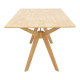 Τραπέζι Raffles pakoworld rubberwood με mdf σε φυσική απόχρωση 150x90x76εκ