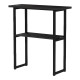 Κονσόλα Solain pakoworld μαύρο εφε μαρμάρου-μαύρο μέταλλο 79x29x85εκ