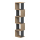Βιβλιοθήκη Cubik pakoworld sonoma- ανθρακί 35x30x161εκ