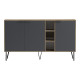 Μπουφές Balain pakoworld sonoma-ανθρακί 142x35.5x83εκ