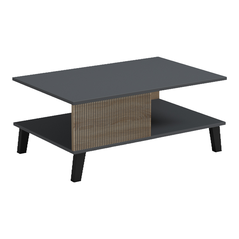 Τραπεζάκι σαλονιού Tuscany pakoworld sonoma-ανθρακί 83x54x34εκ