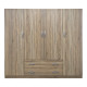 Ντουλάπα τετράφυλλη με 2 συρτάρια Alvia pakoworld sonoma 200x51x180εκ