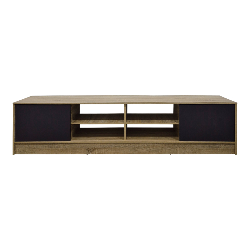 Έπιπλο τηλεόρασης Tivia pakoworld sonoma-ανθρακί 180x35x41.5εκ
