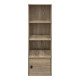 Βιβλιοθήκη-στήλη Lenobia pakoworld με ντουλάπι sonoma 30.5x24x95εκ