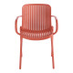 Πολυθρόνα Teragi στοιβαζόμενη pakoworld pp με UV protection terracotta 59x57x82εκ