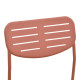 Καρέκλα Deraby pakoworld στοιβαζόμενη terracotta μέταλλο 52.5x45.5x83εκ