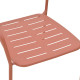 Πολυθρόνα Deraby pakoworld στοιβαζόμενη terracotta μέταλλο 56x45.5x83εκ