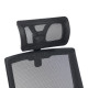 Καρέκλα γραφείου Plymot pakoworld mesh χρώμα μαύρο 48x58x112-122εκ