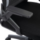 Καρέκλα γραφείου Plymot pakoworld mesh χρώμα μαύρο 48x58x112-122εκ