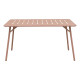 Τραπεζαρία Moraja Federal pakoworld σετ 5τεμ terracotta μέταλλο 140x80x72εκ