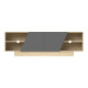 Έπιπλο τηλεόρασης Stevie pakoworld sonoma-ανθρακί 160x40x50εκ