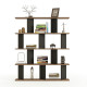 Βιβλιοθήκη Ratu pakoworld ανθρακί με oak 120x24,6x141εκ