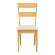 Καρέκλα Dallan pakoworld rubberwood σε φυσική απόχρωση 40x47.5x89εκ