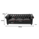Kαναπές τριθέσιος τ. Chesterfield pakoworld pu κυπαρισσί 203x84x67εκ