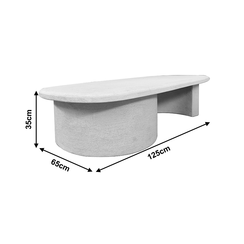 Τραπέζι σαλονιού Verven pakoworld mdf λευκό 120x60x32εκ