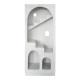 Βιβλιοθήκη-ραφιέρα Boolten pakoworld mdf λευκό 80x38x190εκ