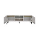 Έπιπλο τηλεόρασης Kemvio pakoworld  sonoma-λευκό 120x38x44εκ