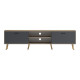 Έπιπλο τηλεόρασης Gorna pakoworld sonoma-ανθρακί 180x35x48.6εκ