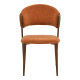 Καρέκλα Dolez pakoworld terracotta ύφασμα-πόδι καρυδί μέταλλο 49x58.5x82εκ