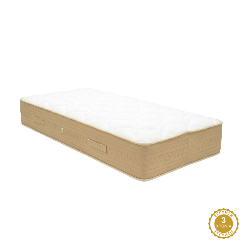 Κρεβάτι με στρώμα Athos Sleepy pakoworld wenge 90x190εκ