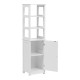 Ντουλάπι-στήλη Larben pakoworld mdf λευκό 40x33x150εκ