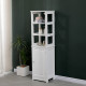 Ντουλάπι-στήλη Larben pakoworld mdf λευκό 40x33x150εκ