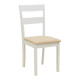 Τραπεζαρία Dallan Mabor pakoworld 5τεμ λευκό rubberwood 120-150x80x73,8εκ