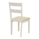 Τραπεζαρία Dallan Mabor pakoworld 5τεμ λευκό rubberwood 120-150x80x73,8εκ