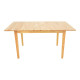 Τραπεζαρία Dallan Country pakoworld 7τεμ σε φυσική απόχρωση rubberwood 120-150x80x74εκ