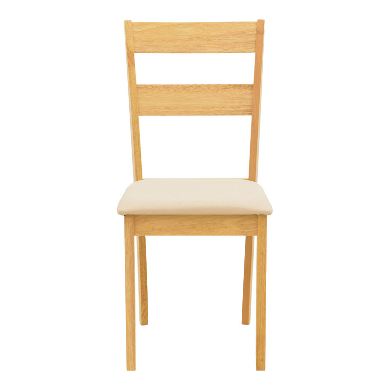 Τραπεζαρία Dallan Country pakoworld 7τεμ σε φυσική απόχρωση rubberwood 120-150x80x74εκ