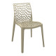Τραπεζαρία Groovy Hush pakoworld σετ 3τεμ cappuccino PP 60x60x76εκ
