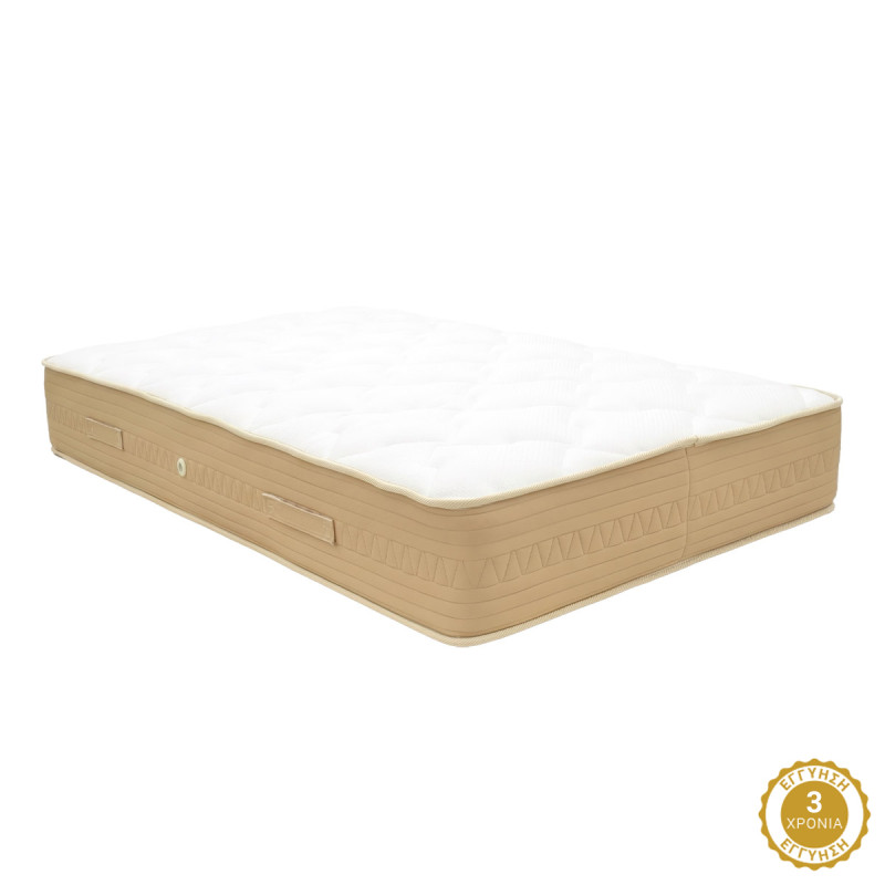 Κρεβάτι με στρώμα Athos Sleepy pakoworld wenge 160x200εκ