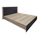 Κρεβάτι με στρώμα Athos Sleepy pakoworld sonoma ανθρακί 160x200εκ