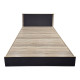 Κρεβάτι με στρώμα Athos Sleepy pakoworld sonoma ανθρακί 160x200εκ