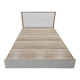 Κρεβάτι με στρώμα Athos Sleepy pakoworld sonoma λευκό 160x200εκ