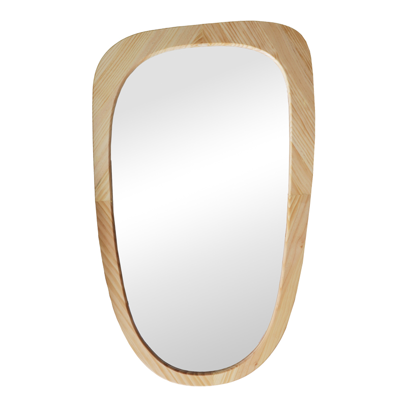 Καθρέπτης Phaedra pakoworld MDF σε φυσική απόχρωση 74x2,5x120 εκ