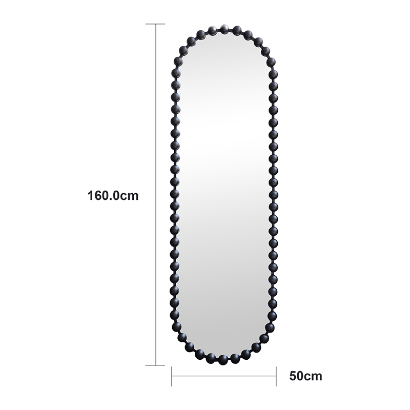 Καθρέπτης Myrtus pakoworld μαύρο μέταλλο 40x2,5x160 εκ