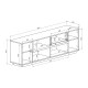 Σύνθετο σαλονιού Norda pakoworld κρεμ με oak 187x40x58,4εκ