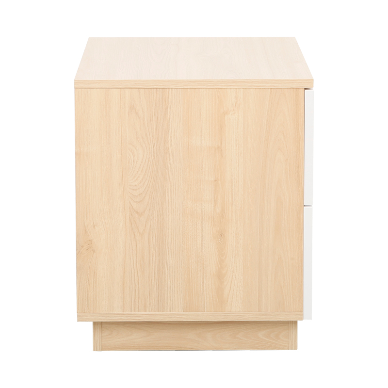 Κομοδίνο Verena pakoworld φυσικό με λευκό 48x40x48εκ