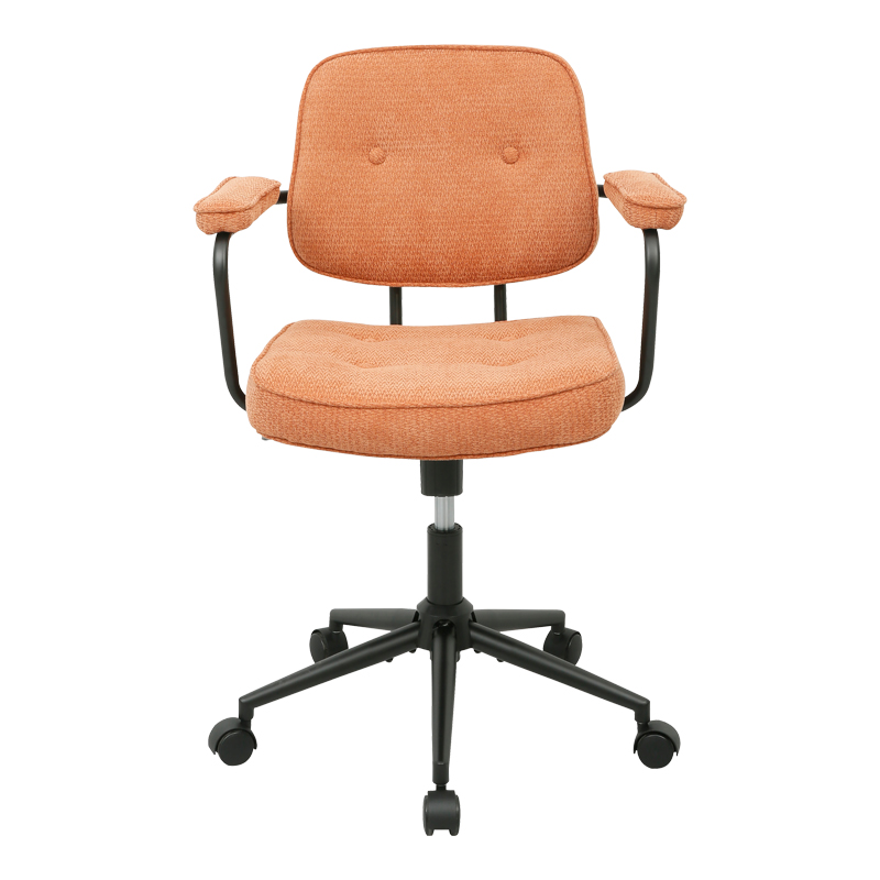 Καρέκλα γραφείου Leberta pakoworld terracotta ύφασμα 64x63,5x86-96εκ