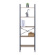 Βιβλιοθήκη Jebia pakoworld oak με μαύρο μέταλλο 56x37x172.2εκ