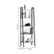 Βιβλιοθήκη Jebia pakoworld oak με μαύρο μέταλλο 56x37x172.2εκ