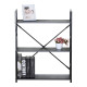 Βιβλιοθήκη-ραφιέρα Manlo pakoworld μαύρο μέταλλο 58.6x23.5x80εκ