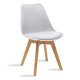 Τραπεζαρία με Καρέκλες Gaston λευκό και Τραπέζι Julita μαύρο Φ80x73εκ Σετ 5τεμ