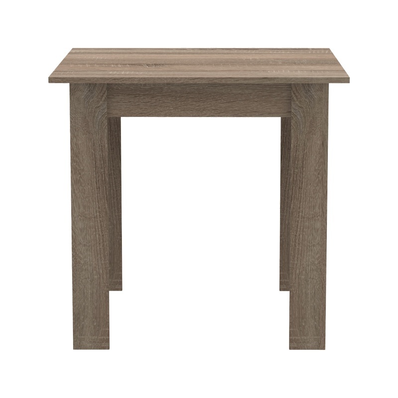 Τραπεζαρία Manka-Parker pakoworld σετ 3τεμ mdf σε μαύρη-sonoma truffle απόχρωση 80x80x77εκ