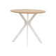 Τραπεζαρία με Καρέκλες Gaston λευκό και Τραπέζι Xuson λευκό Φ80x75εκ Σετ 5τεμ
