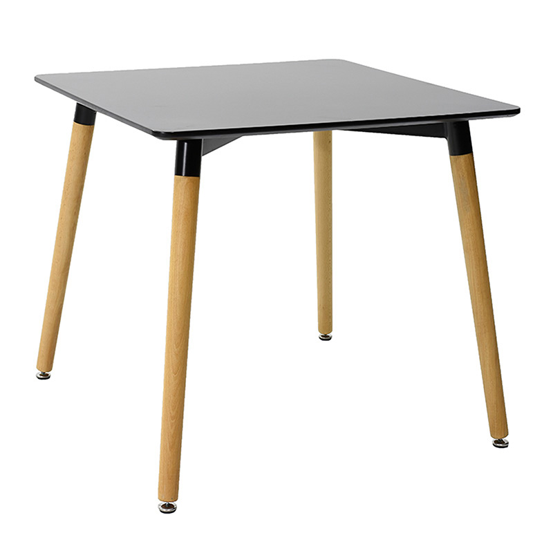 Τραπεζαρία με Πολυθρόνες Ezra cappuccino και Τραπέζι Natali μαύρο 80x80x76εκ Σετ 5τεμ